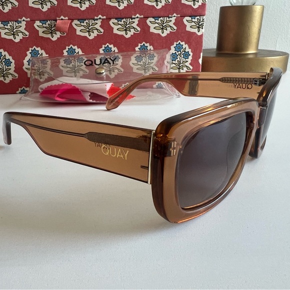 Quay square tan/orange sunglasses - Picture 2 of 4